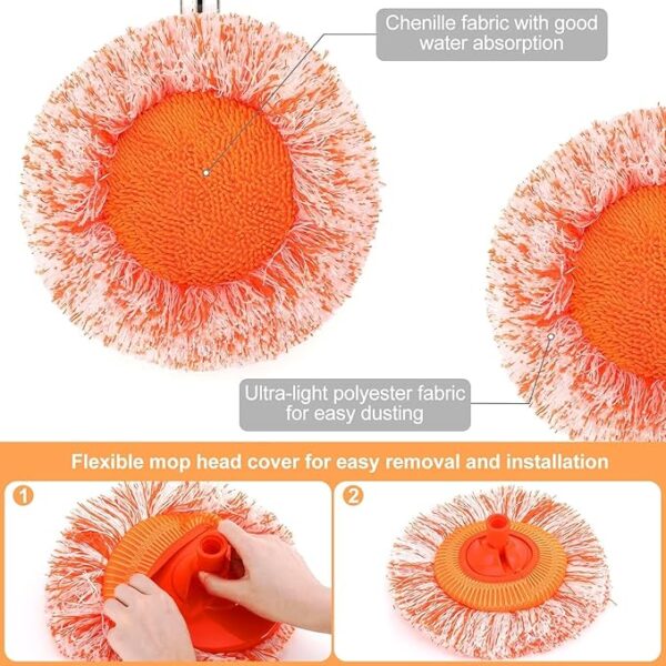 810losLxd9L._AC_SX679_ مساحة موب للتنظيف قابلة للتعديل بطول 1.5 م مساحة قابلة للدوران 180 درجة