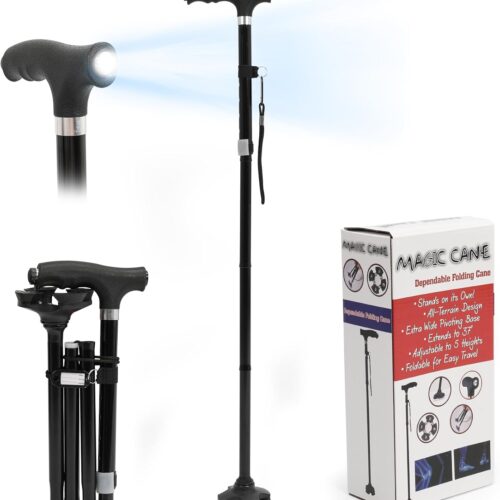 61aUsT5SuuL._AC_SL1500_ عصا عكاز مشي بإضاءة ليد قابلة للطي للنساء والرجال وقابلة للتعديل وخفيفة الوزن وقابلة للحمل (ho-zk)