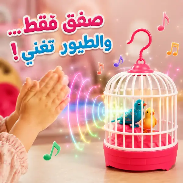 لعبة قفص الطيور التفاعلية للأطفال بمستشعر الصوت